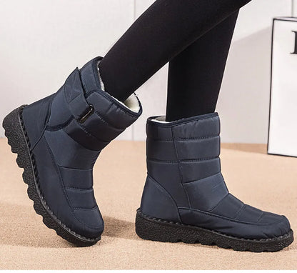 2024 Women's Winter Snow Boots – Waterproof, Warm Fur Ankle Boots in Korean Style