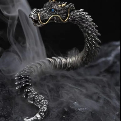 Trendy Dragon Copper Bracelet – Unisex Fashion Loong Metal Bangle, Party & Daily Jewelry Accessories for Women & Men