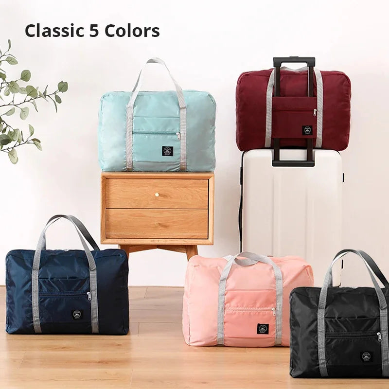 Folding Travel Storage Bag - Large Handbag for Luggage, Clothes and Picnic, Ideal for Moving and Boarding