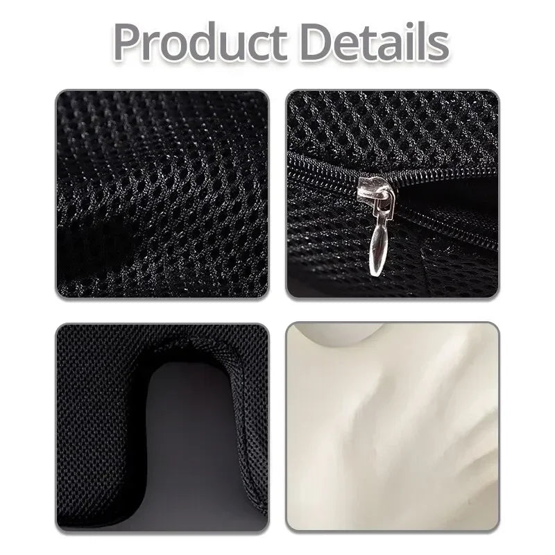 Orthopedic Memory Foam Seat Cushion – U-Shaped Coccyx Support Pad for Office Chair, Car & Home Comfort Massage Cushion