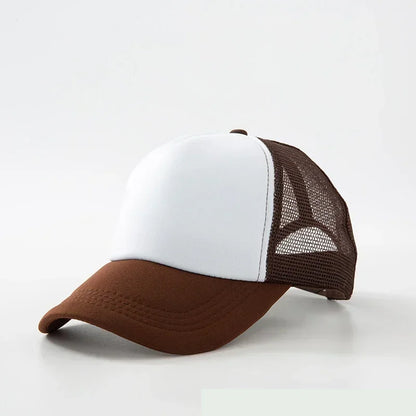 Custom Logo Trucker Hat - Adjustable Polyester Mesh Baseball Cap for Men & Women