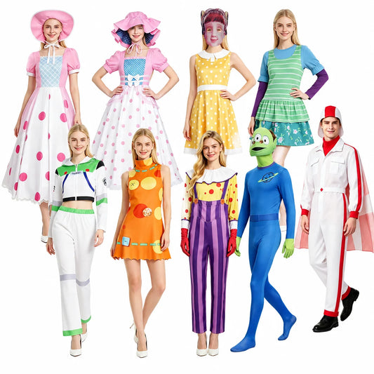 Toy Story Group Cosplay Costume - Three-Eyed Alien & Gabby Gabby Matching Halloween Stage Outfit