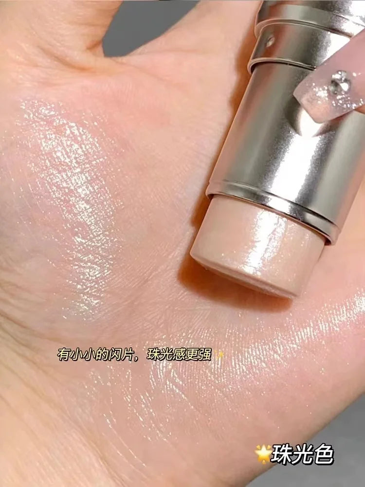 KAXIER High Gloss Stick Highlighter Blush — Waterproof Shimmer Face Contour Illuminator & Brightening Rouge
