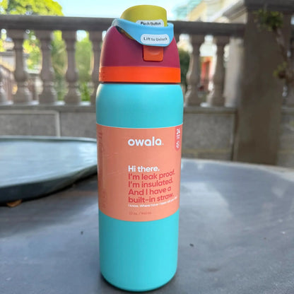 32oz Insulated Stainless Steel Water Bottle with Straw – BPA-Free Sports Bottle, Perfect for Travel