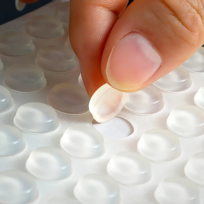100Pcs Soft Silicone Anti-Slip Bumper Pads - Rubber Furniture Feet, Cabinet Dampers & Drawer Door Cushion Protectors