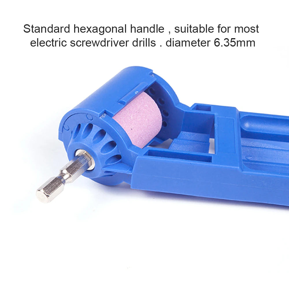 Portable Drill Bit Sharpener - Corundum Grinding Wheel Tool for Twist Drill Bit Sharpening, Step Drill and Dremel Accessories