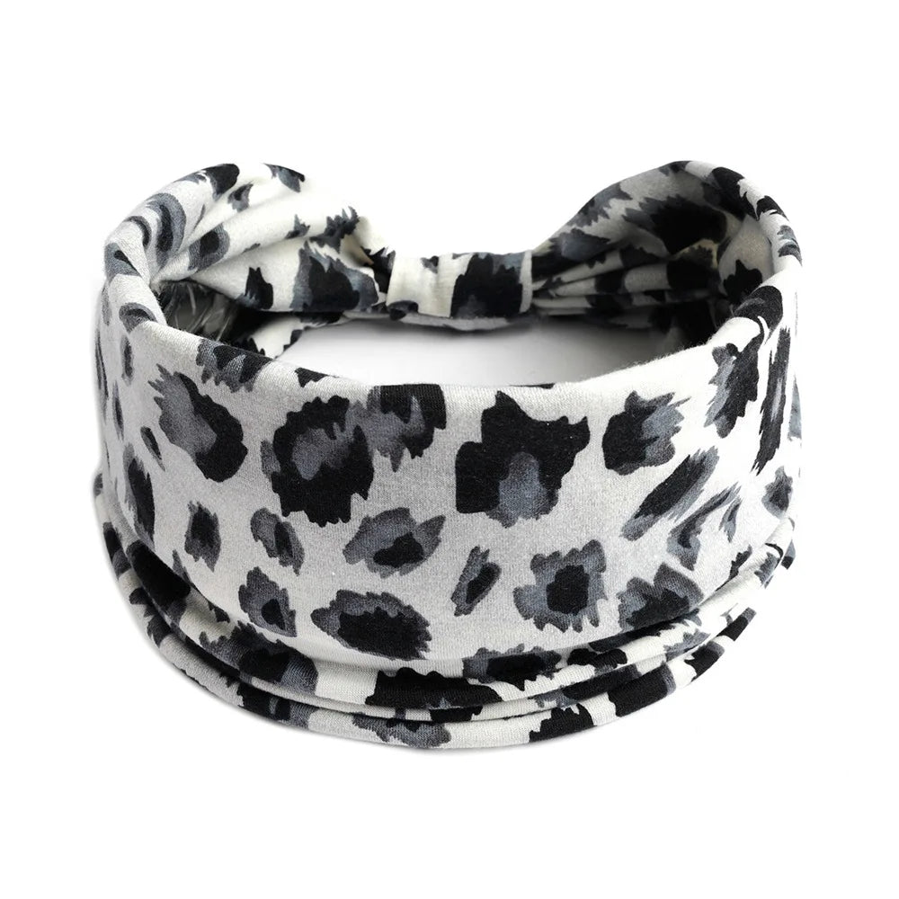 Bohemian Wide Cotton Stretch Headband for Women – Turban Headwrap, Bandage Hairband, Bandana Hair Accessories