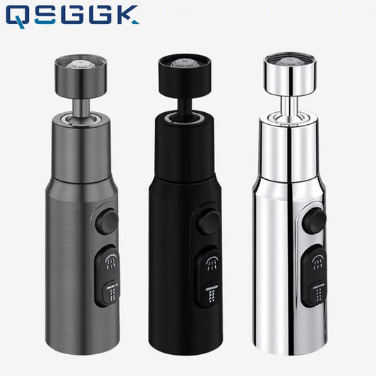 360° Universal Rotation Faucet Extender with Splash-Proof Aerator - 3 Modes Kitchen Sink Accessory + Universal Adapter