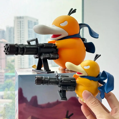 Pokemon Psyduck Action Figure — 9/15cm Gatling Gun Model for Desktop Decor & Gifts