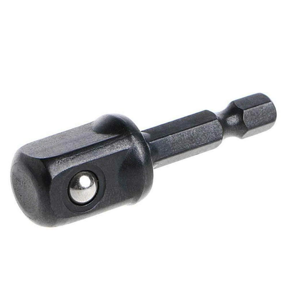 3pcs Impact Socket Adapter Set – 1/4", 3/8", 1/2" Hex Shank Nut Driver Extensions for Screwdrivers