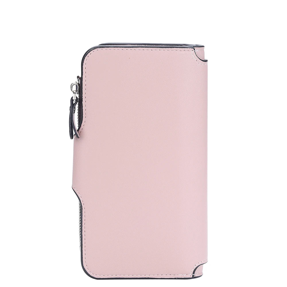 2024 Women’s Long Wallet – Custom Name Engraving, 15 Card Holders & Zippered Classic Purse
