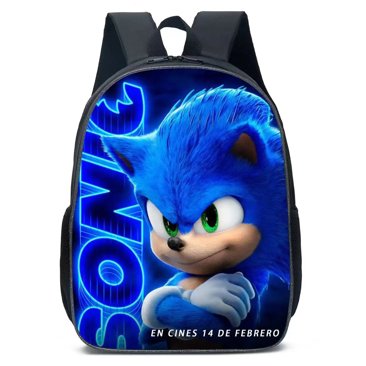 3PC Sonic Backpack School Bag Set – Anime Cartoon Zipper Backpack for Boys & Girls, Primary and Middle School Students
