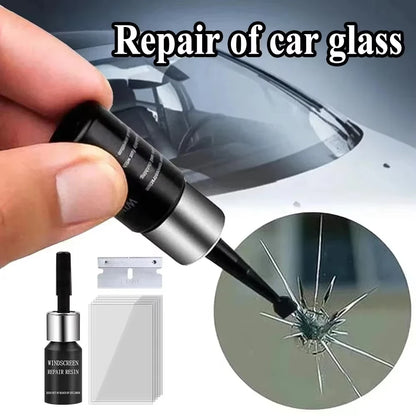 Car Glass Repair Kit – Windshield Crack & Scratch Removal Set for Cars, Trucks & Motorcycles Window Restoration Tool Kit