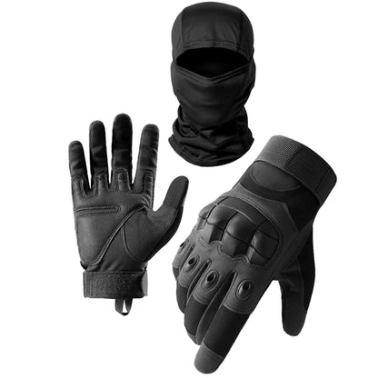 Moto Men’s Full Finger Motorcycle Gloves – Black Touchscreen Motorbike & Motocross Riding Protective Gear
