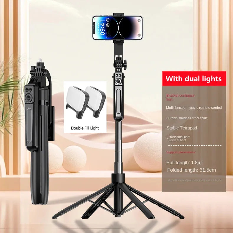 COOL DIER Smartphone Tripod – Bluetooth Shutter Selfie Stick Stand with Wireless Phone Holder