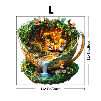 Challenging Wooden Puzzle – Forest Wildlife Jigsaw for Family Fun & Home Decor Gift