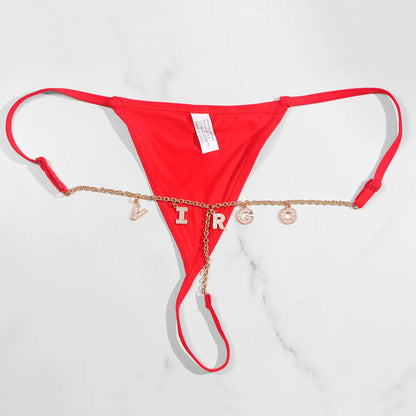 Custom Name Letter Women’s Thong Panties – Sexy Low Waist Adjustable Comfort Lingerie Underwear