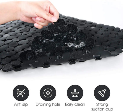 Non-Slip PVC Bathroom Mat with Suction Cups – Waterproof Slip-Resistant Shower & Bathtub Floor Mat