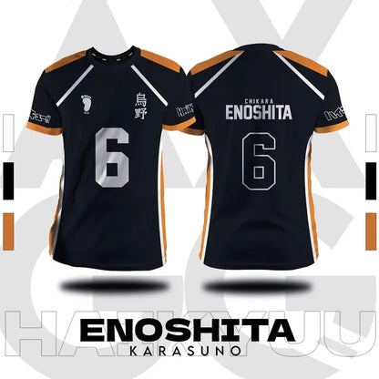 Haikyuu Anime Cosplay Jersey - Fukurodani and Hinata Short-Sleeve T-Shirt for Men and Children
