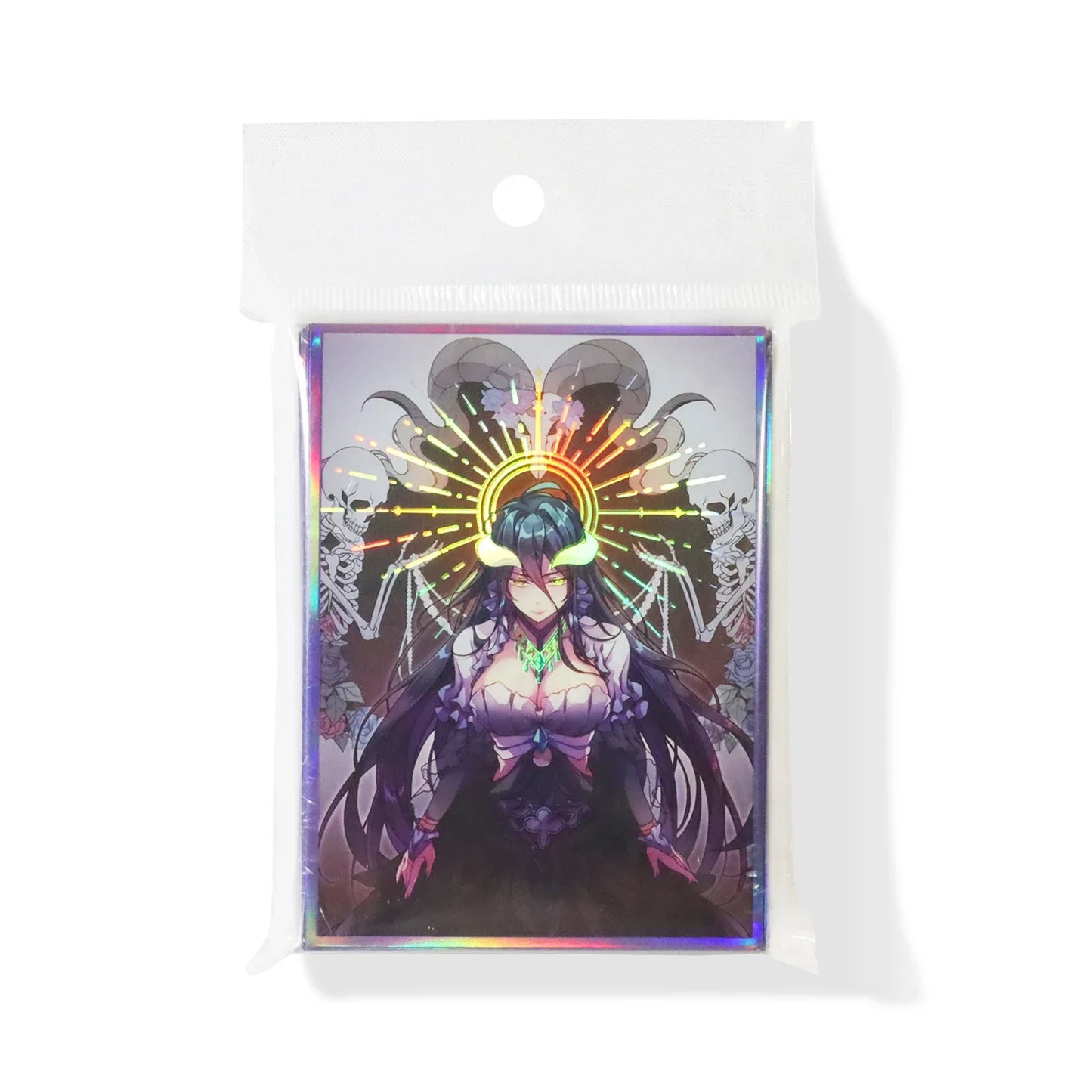 Albedo Holographic Card Sleeves 67x92mm — Anime Trading Card Protectors for PKM & MTG Standard Size