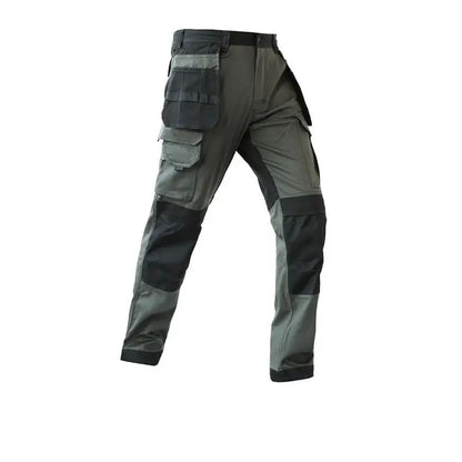 Men’s Multi-Pocket Cargo Work Pants with Knee Pads – Durable Wear-Resistant Tactical Trousers for Outdoor Workwear and Construction Use