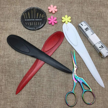 Plastic Handle Crease Sewing Tool - DIY Sewing Marker with Long Handle, Letter Opener Tip Tuner, Sewing Accessories ( 1 Pack )