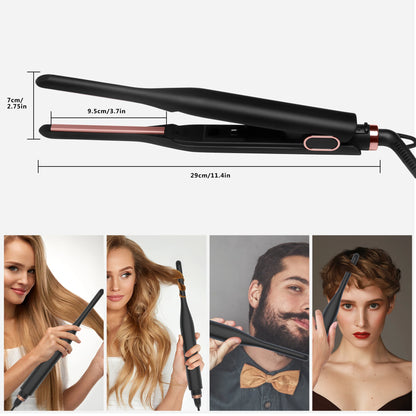 Mini Pencil Flat Iron for Short Hair, Ceramic Hair Straightener, Tiny Straightening Iron, Beard Straightener for Men & Women