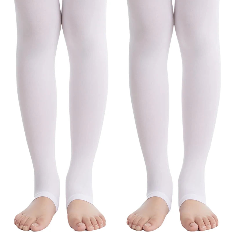 Summer Girls 60Den Semi-Transparent Velvet Matte Stirrup Tights – Footless Soft Tights for Daily Wear, Size S-XXL (80-160cm)
