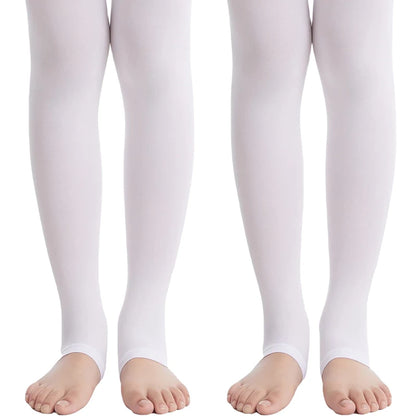 Summer Girls 60Den Semi-Transparent Velvet Matte Stirrup Tights – Footless Soft Tights for Daily Wear, Size S-XXL (80-160cm)