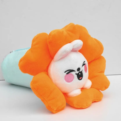 310style Skzoo Plush Pencil Case – Kawaii Kpop Stray Wolf Stuffed Animal Toy, Cartoon Plush Doll for Kids Gift