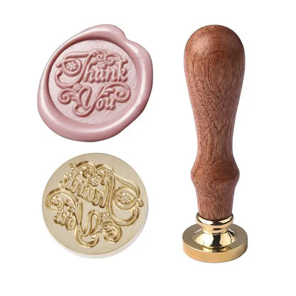 Vintage Copper Wax Seal Stamp – Curlicue Rose for DIY Scrapbooking, Invitations & Envelopes