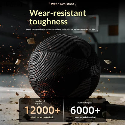 Weighted Training Basketball - Size 5/7 Silent High-Bounce Foam Ball for Indoor Dribbling & Home Workouts