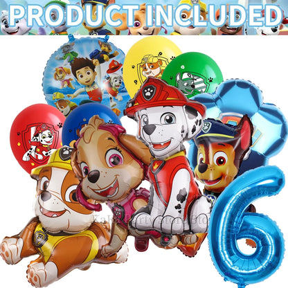 PAW Patrol Birthday Party Supplies Set – Tablecloth, Plates, Cups & Balloons Kids Party Decor for Birthday, Baby Shower & Favors