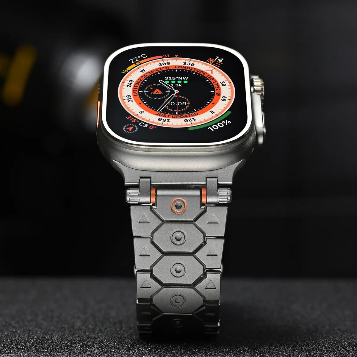 Luxury Titanium Metal Strap for Apple Watch — Stainless Steel Bracelet for Series 5-10 Ultra 2 (42mm-49mm)