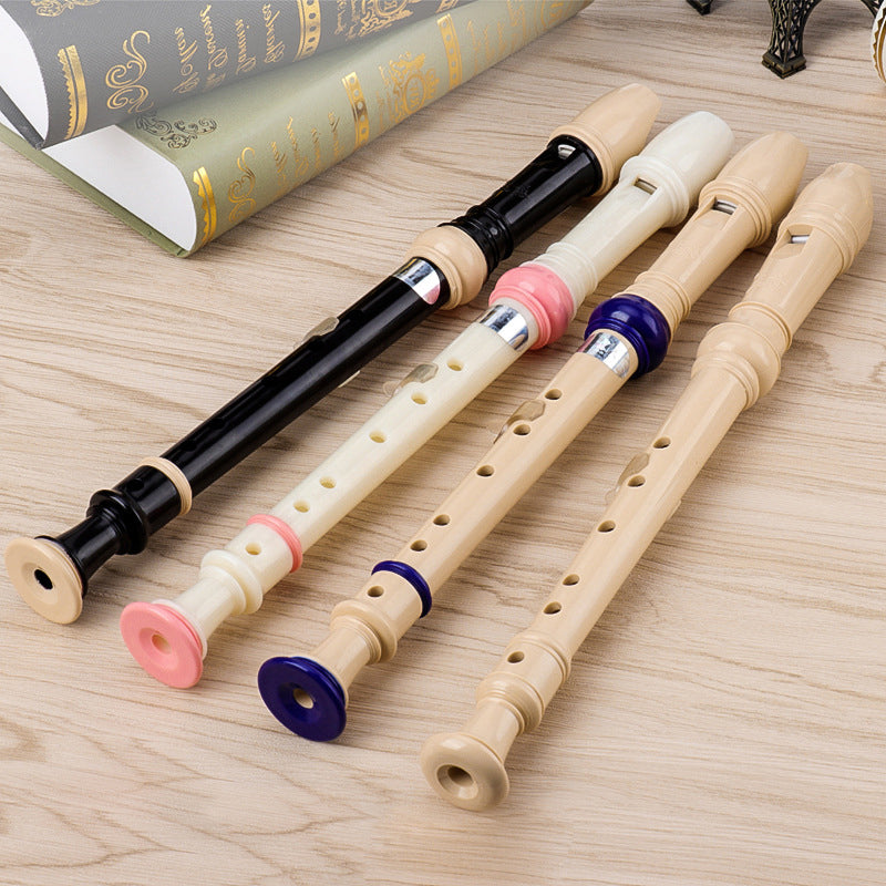 Professional 8-Hole Treble Flute – Soprano Recorder Clarinet, Adjustable, Food-Grade ABS, Non-Toxic Black Sound
