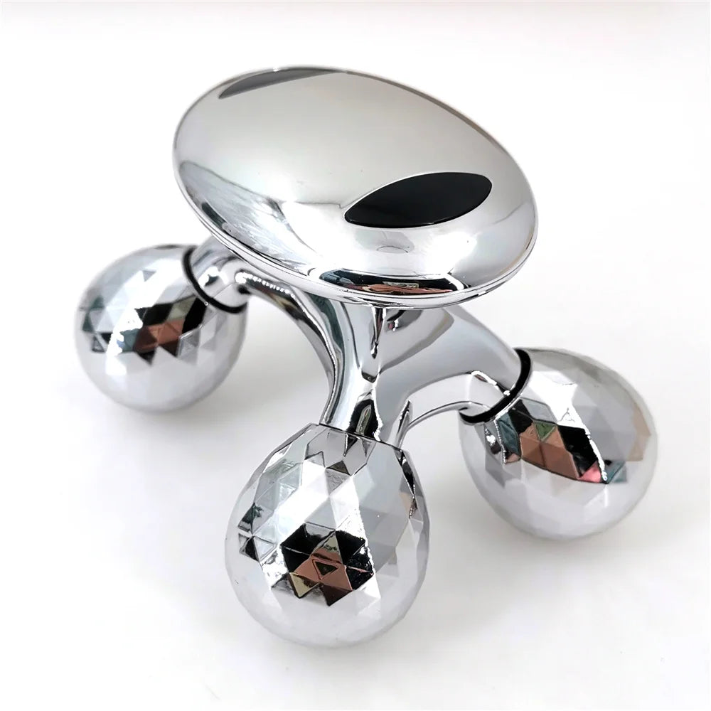 4D Solar Microcurrent Roller Massager — Face Lifting, Tightening & Body Slimming Anti-Cellulite Beauty Device