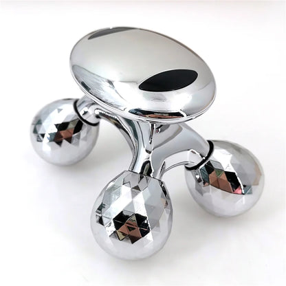4D Solar Microcurrent Roller Massager — Face Lifting, Tightening & Body Slimming Anti-Cellulite Beauty Device