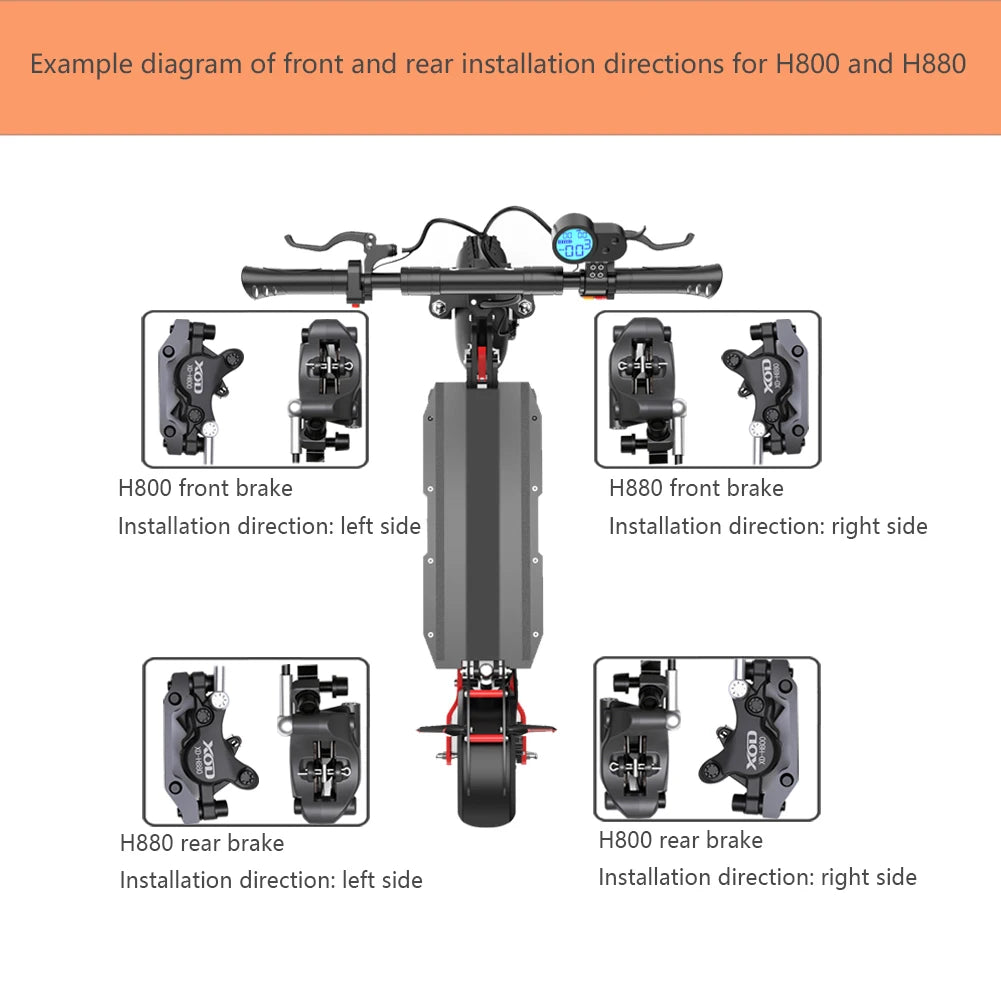 XOD H800/H880 Hydraulic Disc Brake - Hydraulic Oil Brake System for KUKIRIN G2 Master, G2 MAX and G2 Pro Electric Scooters