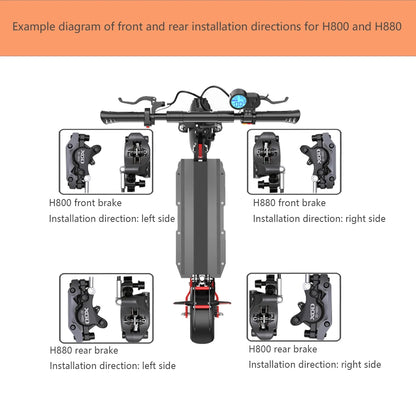XOD H800/H880 Hydraulic Disc Brake - Hydraulic Oil Brake System for KUKIRIN G2 Master, G2 MAX and G2 Pro Electric Scooters