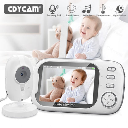 3.5" Wireless Video Baby Monitor – Night Vision, Temperature Monitoring & 2-Way Audio Baby Nanny Security Camera System