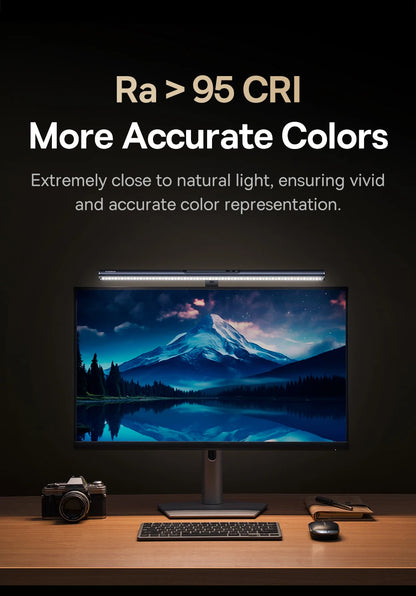 Baseus Magnetic USB Computer Screen Light – Hanging LED Desk Lamp for Monitor, Laptop, and Reading
