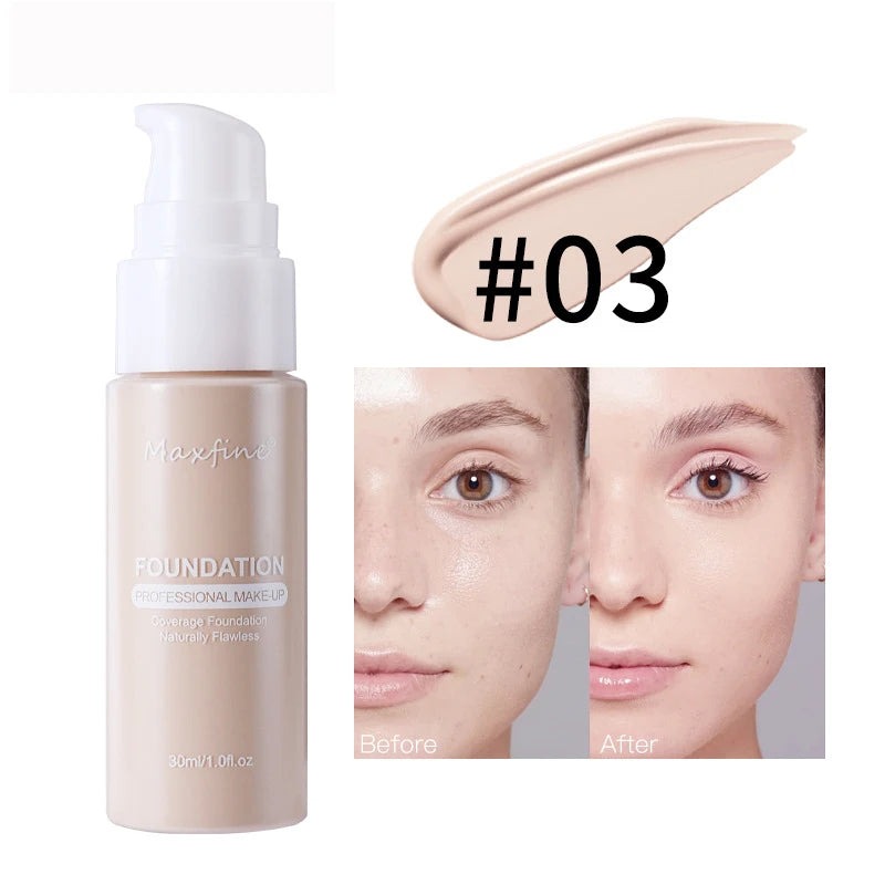 Waterproof Liquid Foundation – Sweat-Resistant Makeup with Effective Concealer Coverage