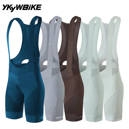Ykywbike Men's Cycling Bib Shorts – Padded Quick-Dry Bike Tights for 6-Hour Rides, Outdoor Cycling Clothing