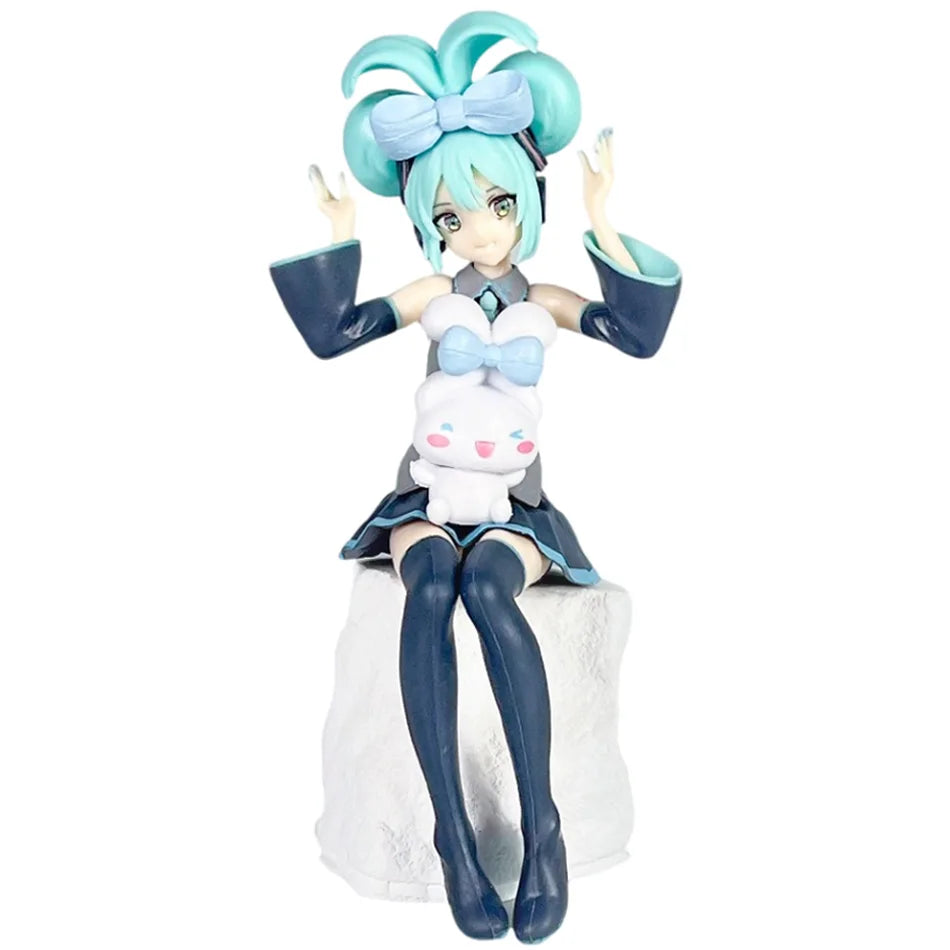 20CM Anime Hatsune Miku x Cinnamoroll Figure – Collectible Decorative Model, Kawaii Gift for Kids