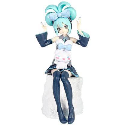 20CM Anime Hatsune Miku x Cinnamoroll Figure – Collectible Decorative Model, Kawaii Gift for Kids