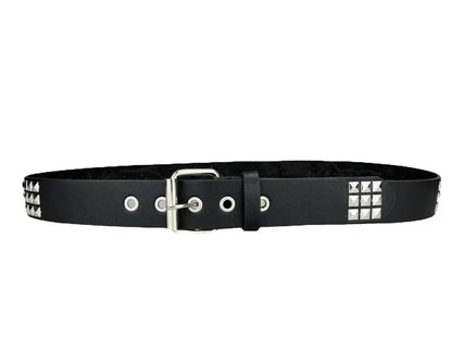 2024 Square Bead Rivet Belt – Punk Metal Pyramid Hardware Belt for Men and Women, Y2K Designer Jeans Belt