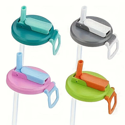 Reusable Soda Can Lid - Drink Cover with Straw for Beverages, Juice, and Soft Drinks