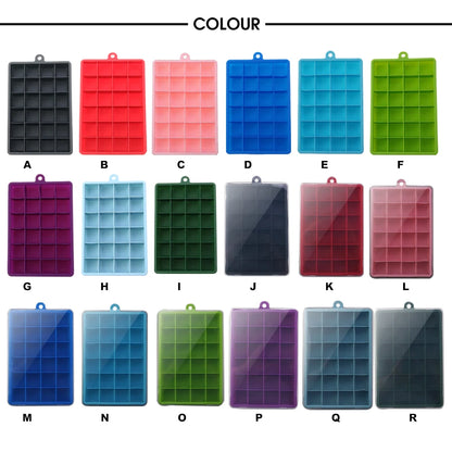 24-Hole Silicone Ice Tray — Square Mold for Ice, Food, Cheese, Jelly, with or without Lid