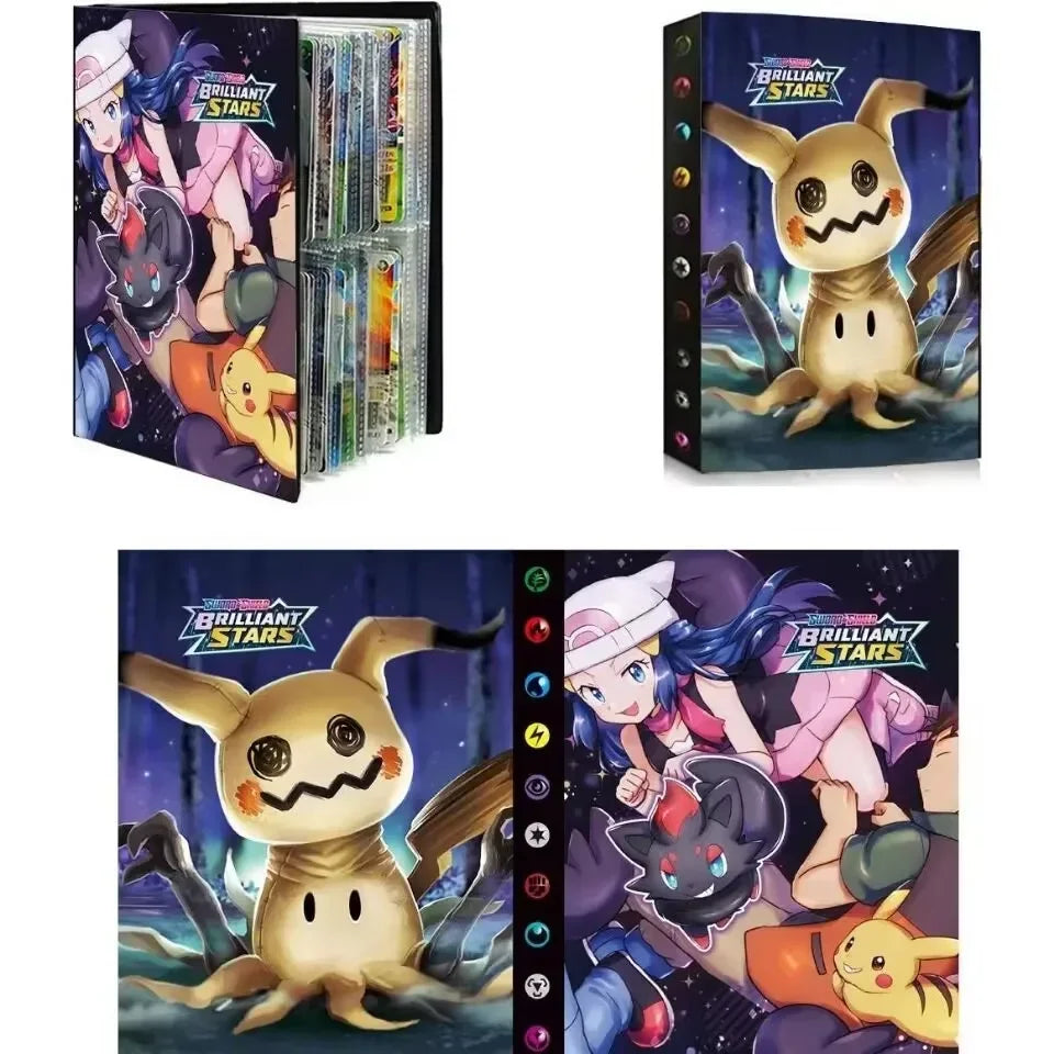 Pokémon Trading Card Binder - 4-Grid Collectible Card Album Holder for Kids and Trading Card Collections