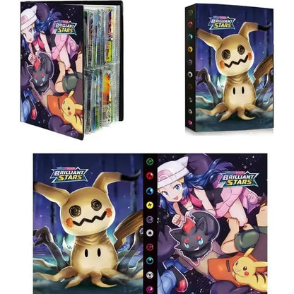 Pokémon Trading Card Binder - 4-Grid Collectible Card Album Holder for Kids and Trading Card Collections